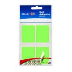 Quick stick labels fluoro green